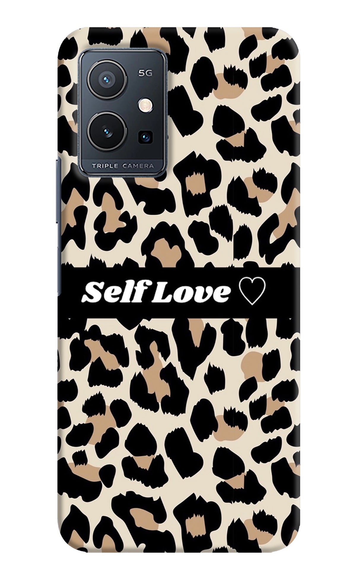 Leopard Print Self Love Vivo Y75 5G/Vivo T1 5G Back Cover