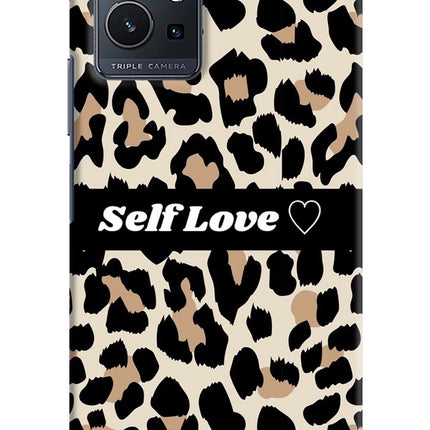 Leopard Print Self Love Vivo Y75 5G/Vivo T1 5G Hard Case Back Cover by Casekaro
