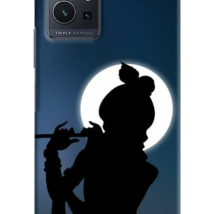 Shri Krishna Silhouette Vivo Y75 5G/Vivo T1 5G Hard Case Back Cover by Casekaro