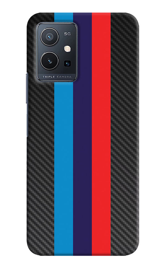 BMW Stripes Pattern Vivo Y75 5G/Vivo T1 5G Hard Case Back Cover by Casekaro