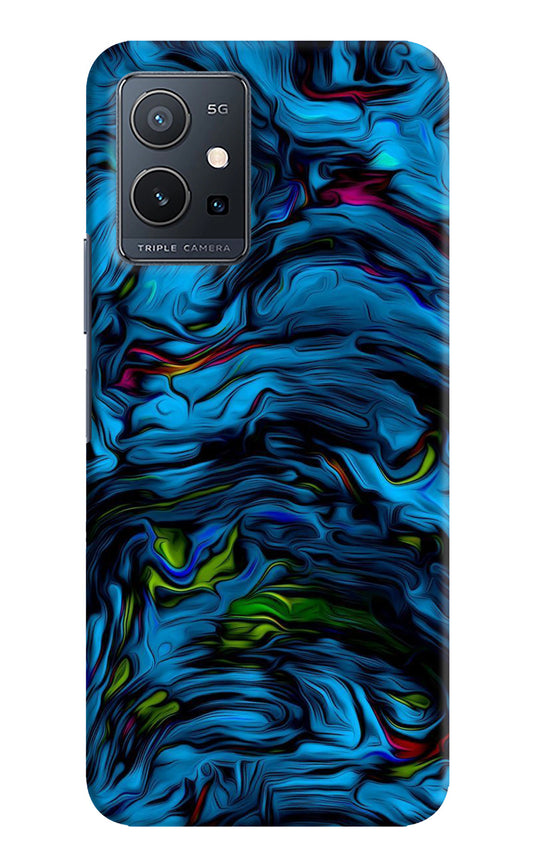 Dark Blue Abstract Vivo Y75 5G/Vivo T1 5G Back Cover