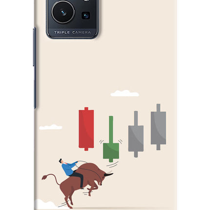 Bull Trading Momentum Vivo Y75 5G/Vivo T1 5G Hard Case Back Cover by Casekaro