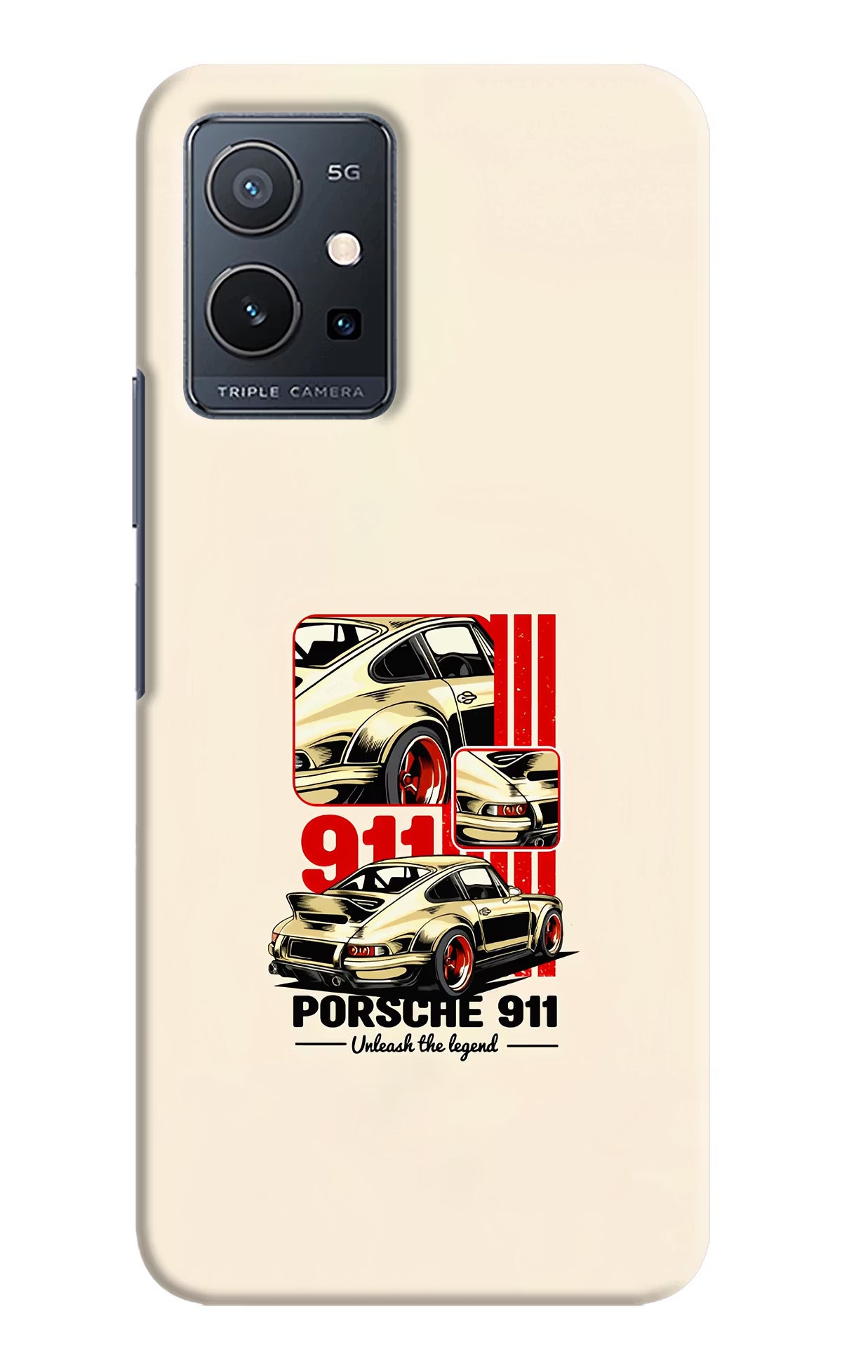Classic Porsche 911 Vivo Y75 5G/Vivo T1 5G Hard Case Back Cover by Casekaro