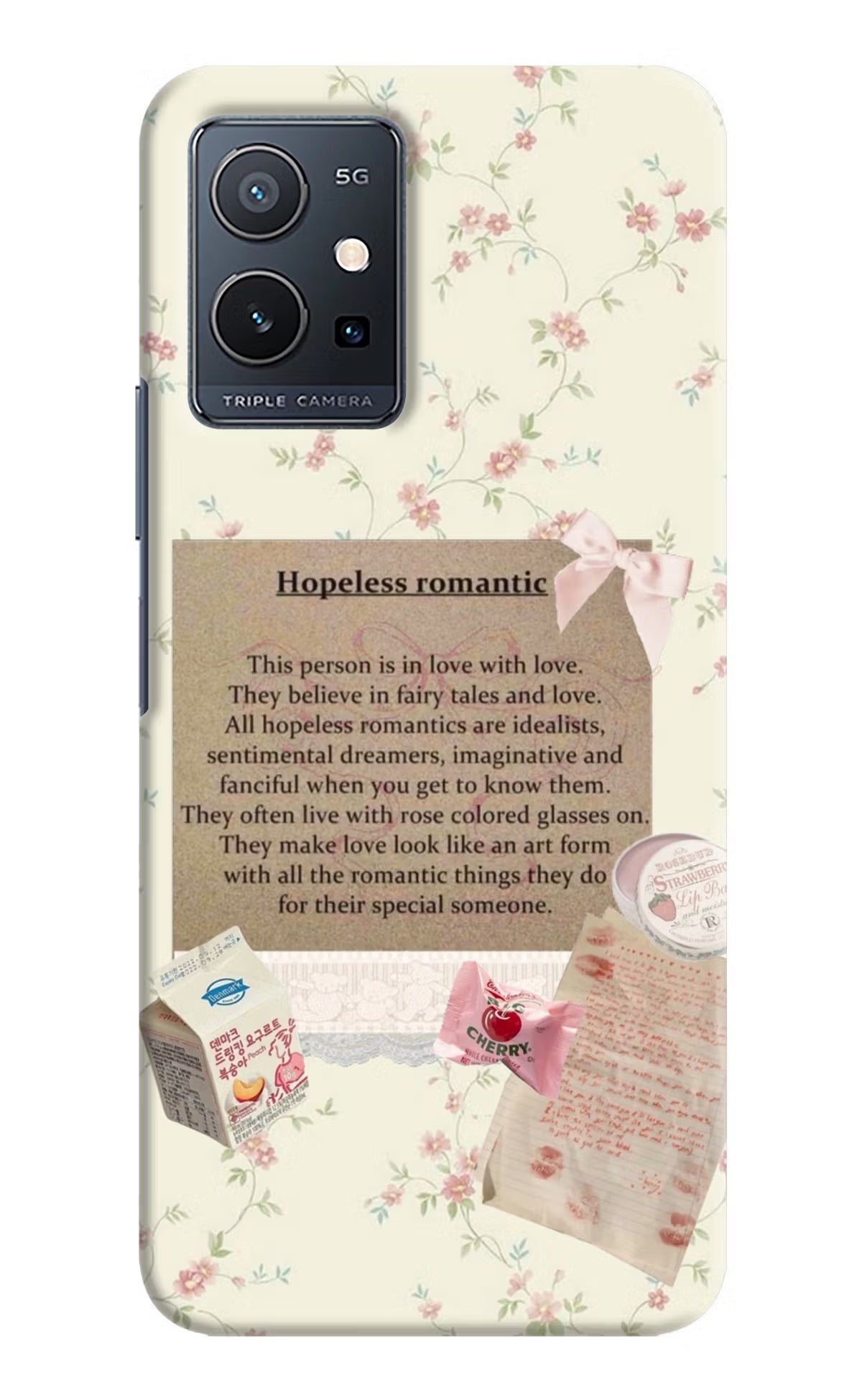 Hopeless Romantic Vivo Y75 5G/Vivo T1 5G Hard Case Back Cover by Casekaro