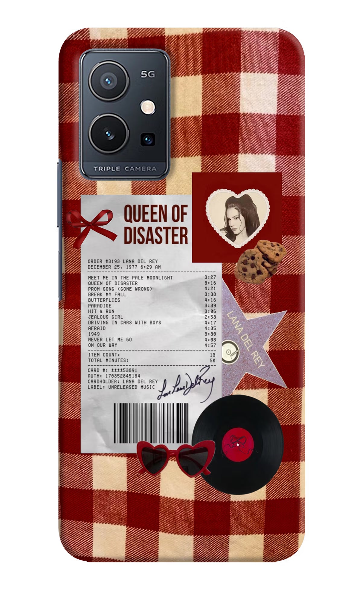 Queen of Disaster Vivo Y75 5G/Vivo T1 5G Hard Case Back Cover by Casekaro