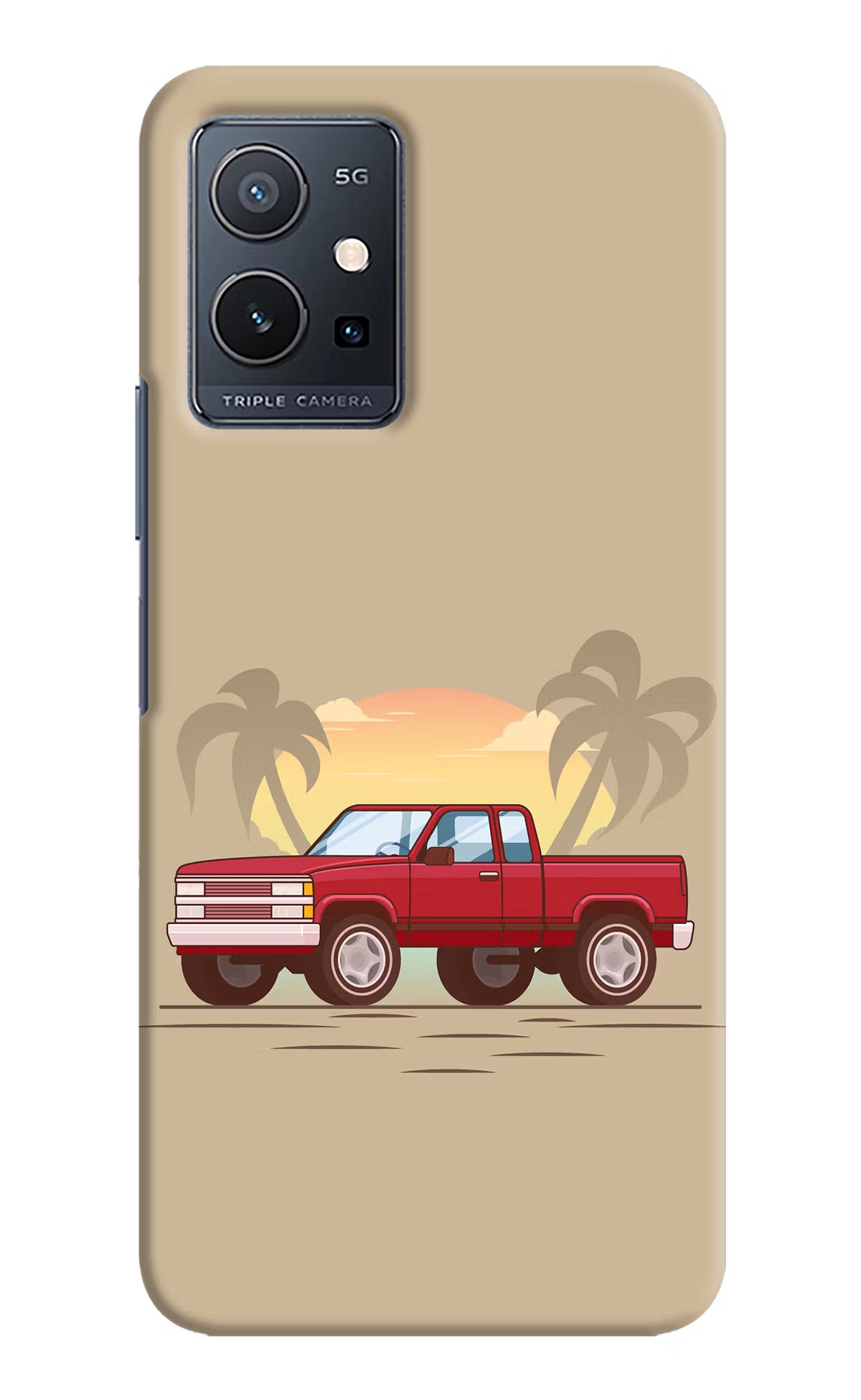 Desert Classic Drive Vivo Y75 5G/Vivo T1 5G Hard Case Back Cover by Casekaro