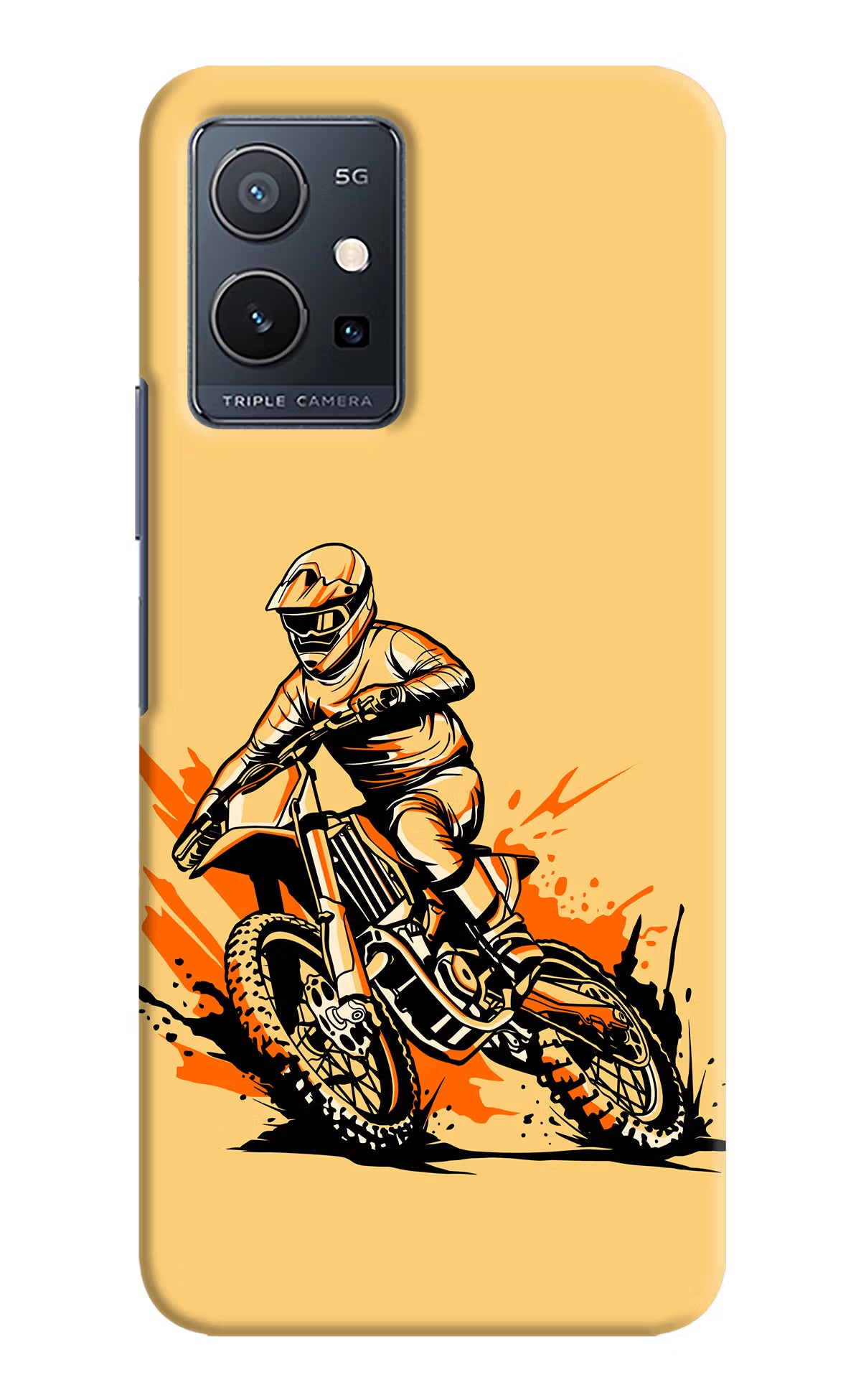 Off-Road Fury Vivo Y75 5G/Vivo T1 5G Hard Case Back Cover by Casekaro
