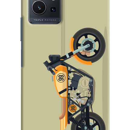 Vertical Speedster Vivo Y75 5G/Vivo T1 5G Hard Case Back Cover by Casekaro