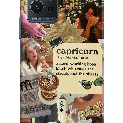 Capricorn Zodiac Vivo Y75 5G/Vivo T1 5G Hard Case Back Cover by Casekaro