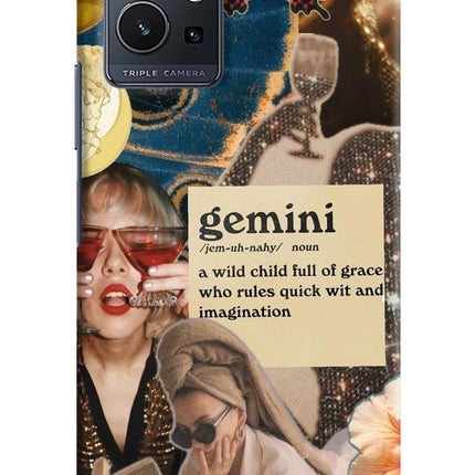Gemini Zodiac Vivo Y75 5G/Vivo T1 5G Hard Case Back Cover by Casekaro