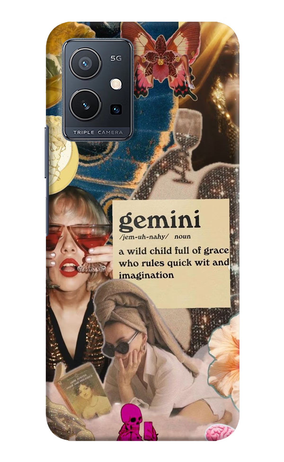 Gemini Zodiac Vivo Y75 5G/Vivo T1 5G Hard Case Back Cover by Casekaro