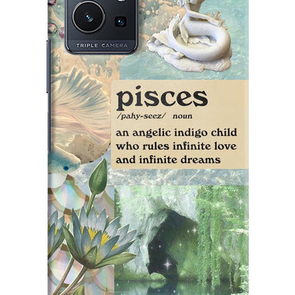 Pisces Zodiac Vivo Y75 5G/Vivo T1 5G Hard Case Back Cover by Casekaro