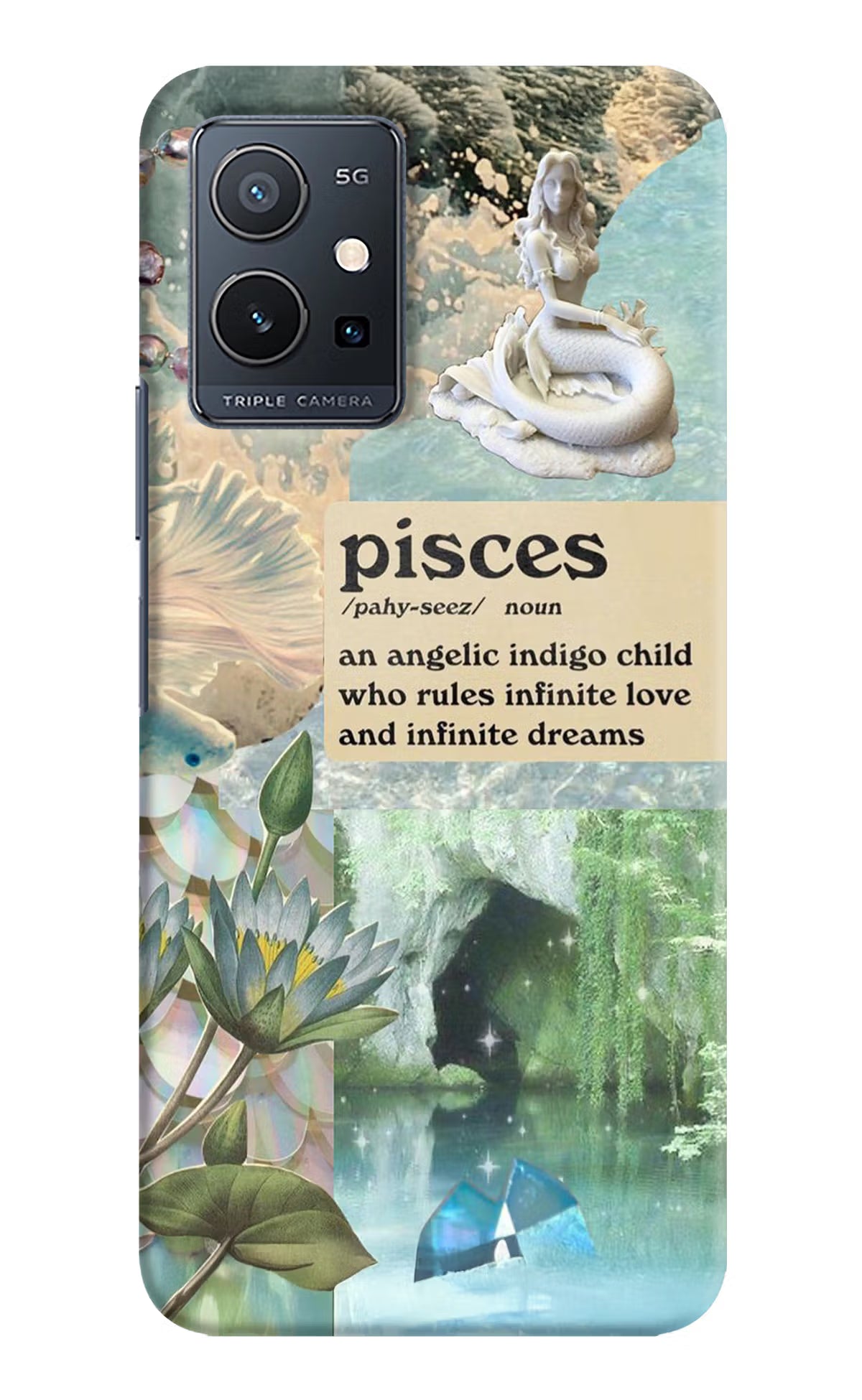 Pisces Zodiac Vivo Y75 5G/Vivo T1 5G Hard Case Back Cover by Casekaro