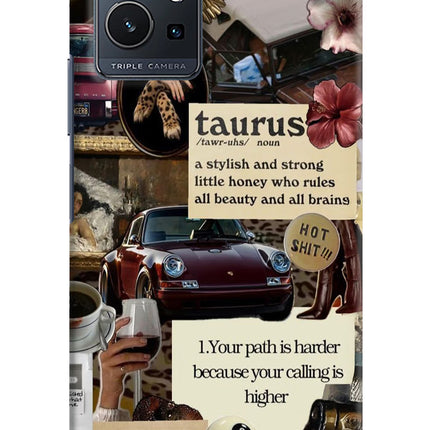 Taurus Zodiac Vivo Y75 5G/Vivo T1 5G Hard Case Back Cover by Casekaro
