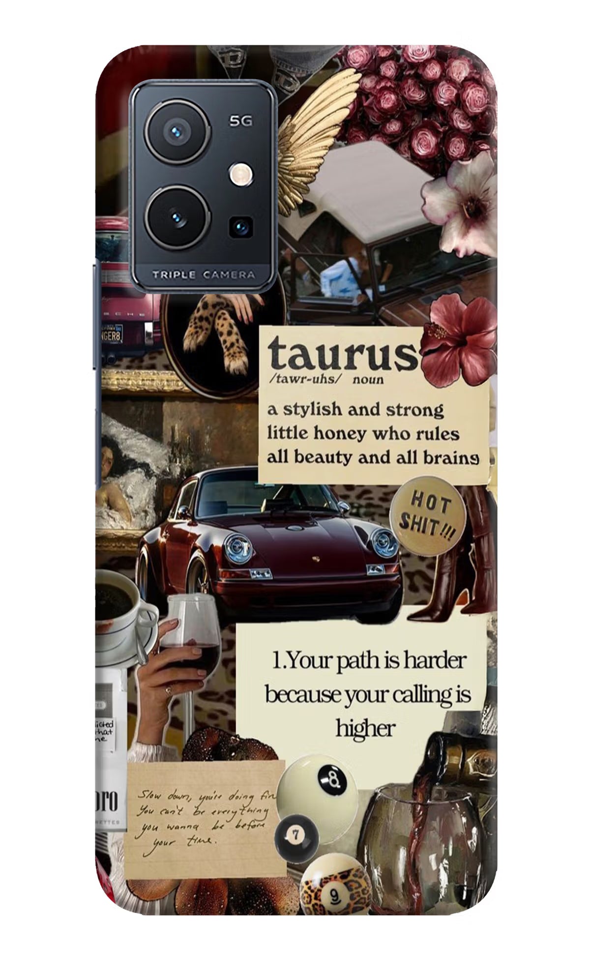 Taurus Zodiac Vivo Y75 5G/Vivo T1 5G Hard Case Back Cover by Casekaro