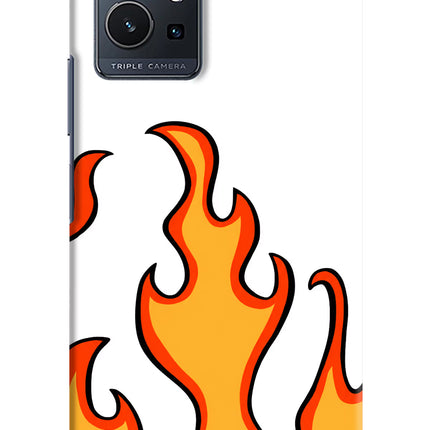 Fired Up – White Vivo Y75 5G/Vivo T1 5G Hard Case Back Cover by Casekaro
