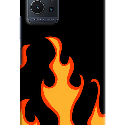 Fired Up – Black Vivo Y75 5G/Vivo T1 5G Hard Case Back Cover by Casekaro