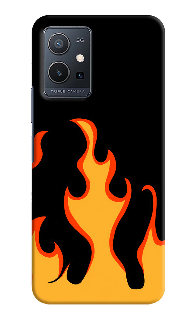 Fired Up – Black Vivo Y75 5G/Vivo T1 5G Hard Case Back Cover by Casekaro