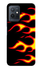 Side Sweep Flames Vivo Y75 5G/Vivo T1 5G Hard Case Back Cover by Casekaro