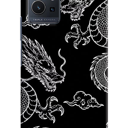 Twin Dragons Vivo Y75 5G/Vivo T1 5G Hard Case Back Cover by Casekaro