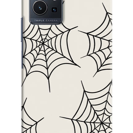 Spider Web Vivo Y75 5G/Vivo T1 5G Hard Case Back Cover by Casekaro
