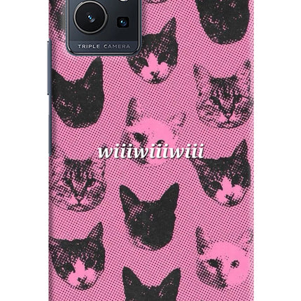 Pink Cats Vivo Y75 5G/Vivo T1 5G Hard Case Back Cover by Casekaro