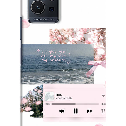 Wave to earth Vivo Y75 5G/Vivo T1 5G Hard Case Back Cover by Casekaro