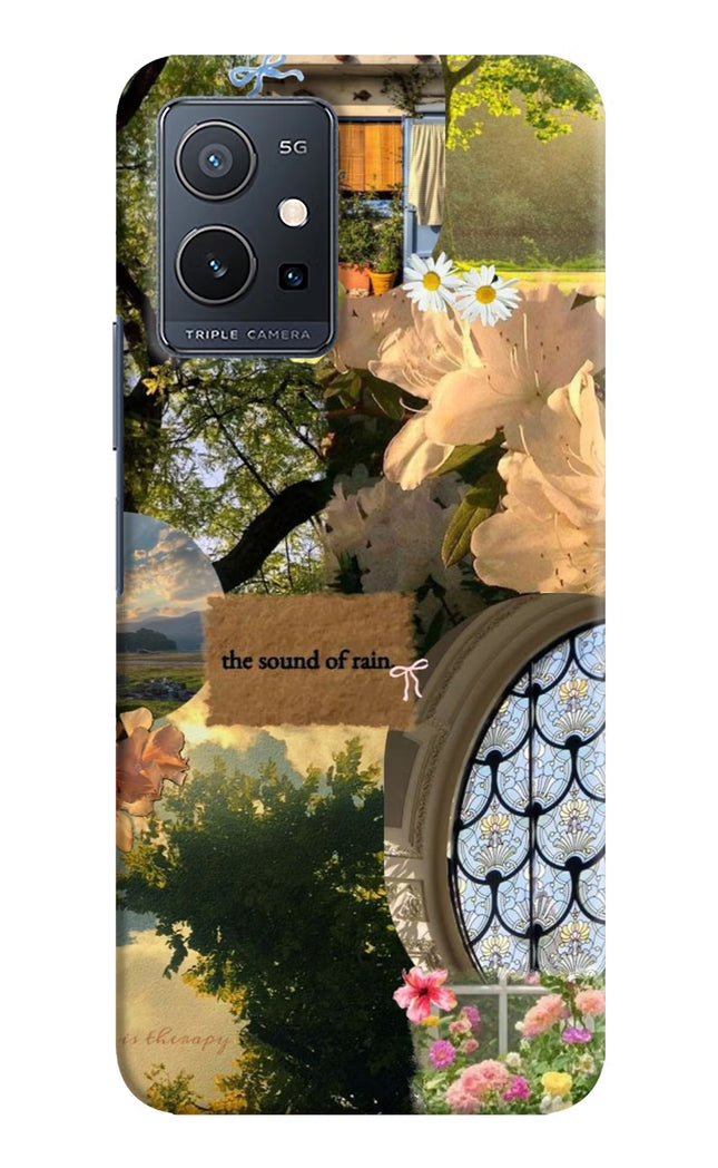 Rain Vivo Y75 5G/Vivo T1 5G Hard Case Back Cover by Casekaro