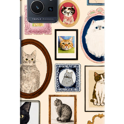 Mirror Cats Vivo Y75 5G/Vivo T1 5G Hard Case Back Cover by Casekaro