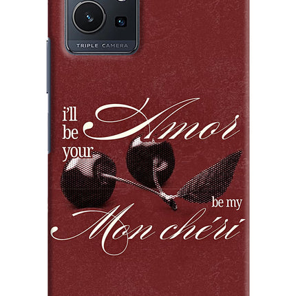 Velvet Cherry Vivo Y75 5G/Vivo T1 5G Hard Case Back Cover by Casekaro