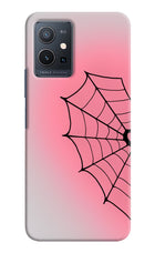 Pink Web Vivo Y75 5G/Vivo T1 5G Hard Case Back Cover by Casekaro