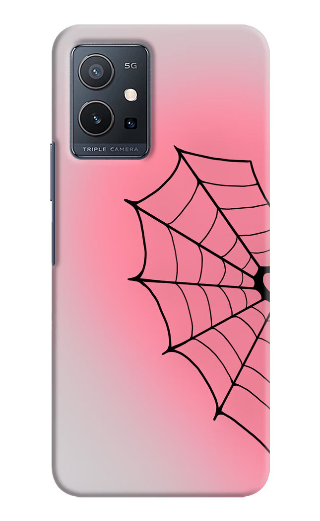 Pink Web Vivo Y75 5G/Vivo T1 5G Hard Case Back Cover by Casekaro
