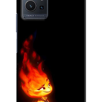 Ember Flame Vivo Y75 5G/Vivo T1 5G Hard Case Back Cover by Casekaro