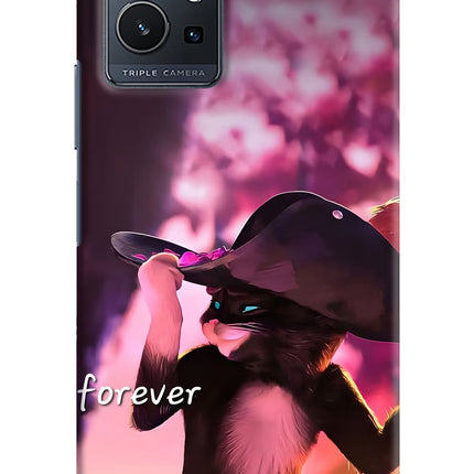 Forever Cat Vivo Y75 5G/Vivo T1 5G Hard Case Back Cover by Casekaro