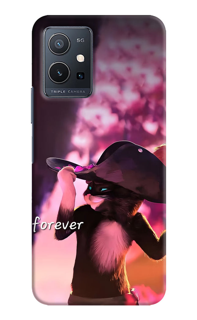 Forever Cat Vivo Y75 5G/Vivo T1 5G Hard Case Back Cover by Casekaro