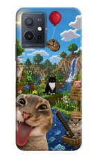 Minecraft Cat Chaos Vivo Y75 5G/Vivo T1 5G Hard Case Back Cover by Casekaro