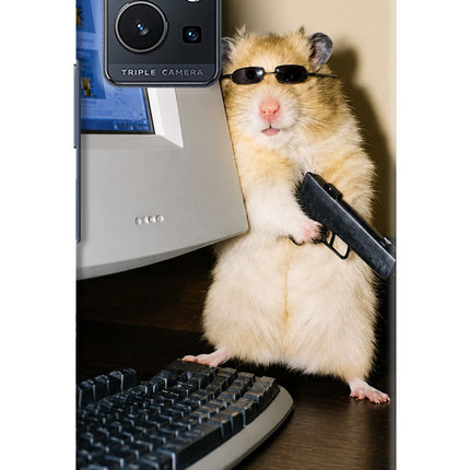 Hacker Hamster Vivo Y75 5G/Vivo T1 5G Hard Case Back Cover by Casekaro