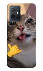 Silly Cat Call Vivo Y75 5G/Vivo T1 5G Hard Case Back Cover by Casekaro