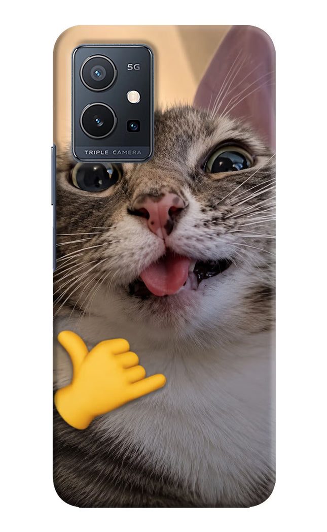 Silly Cat Call Vivo Y75 5G/Vivo T1 5G Hard Case Back Cover by Casekaro