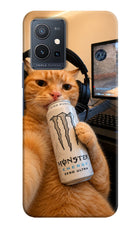 Gamer Cat Energy Vivo Y75 5G/Vivo T1 5G Hard Case Back Cover by Casekaro