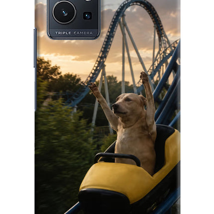 Rollercoaster Dog Vivo Y75 5G/Vivo T1 5G Hard Case Back Cover by Casekaro