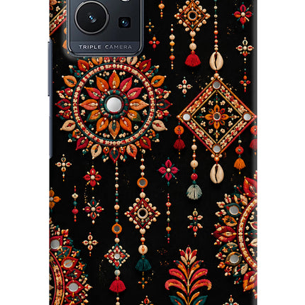 Boho Noir Vivo Y75 5G/Vivo T1 5G Hard Case Back Cover by Casekaro