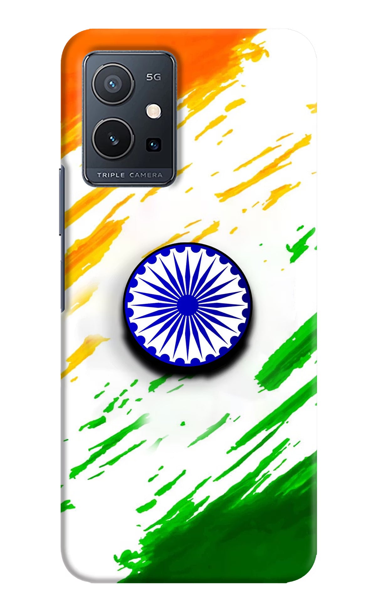 Indian Flag Ashoka Chakra Vivo Y75 5G/Vivo T1 5G Pop Case by Casekaro