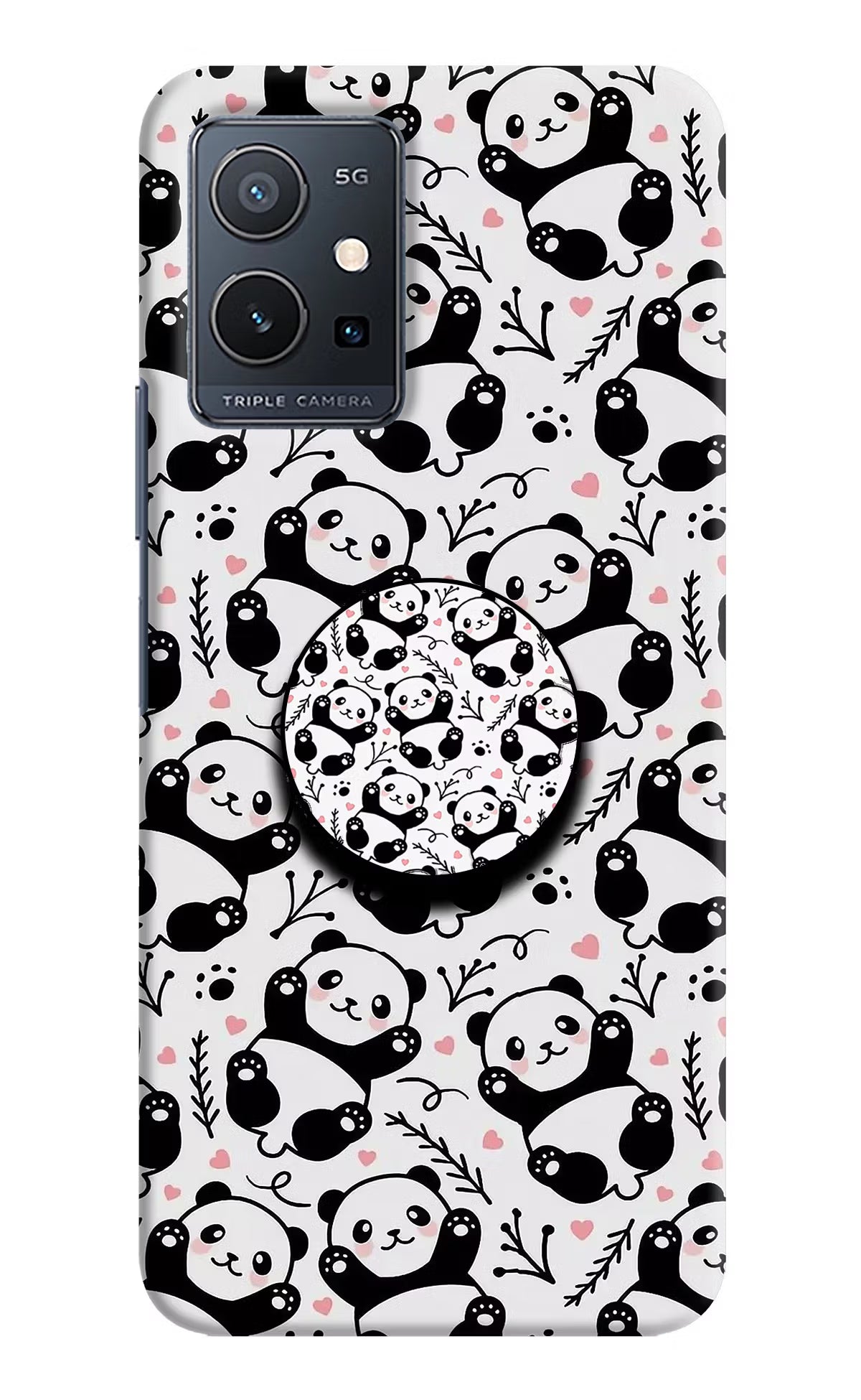 Cute Panda Vivo Y75 5G/Vivo T1 5G Pop Case by Casekaro