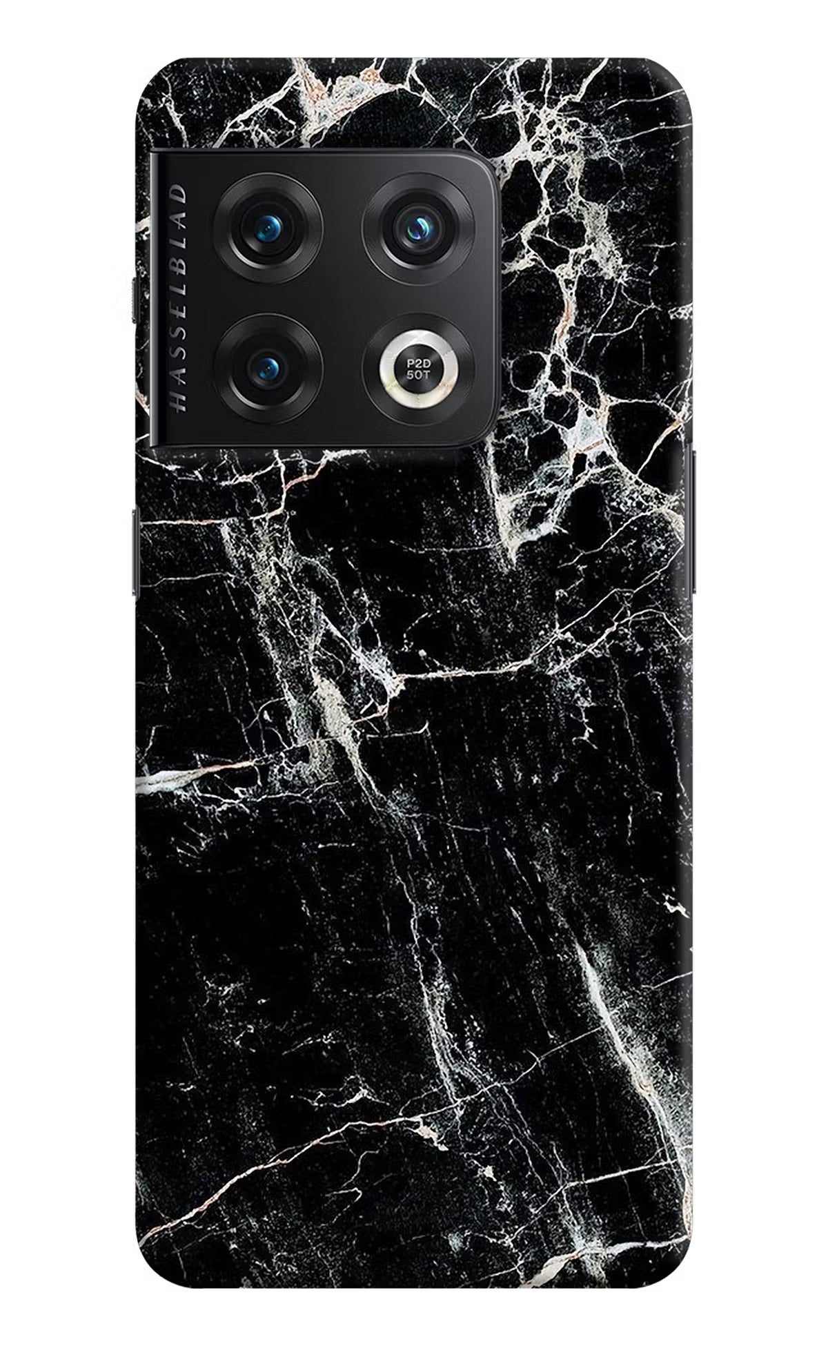 Black Marble Texture OnePlus 10 Pro 5G Hard Case Back Cover by Casekaro