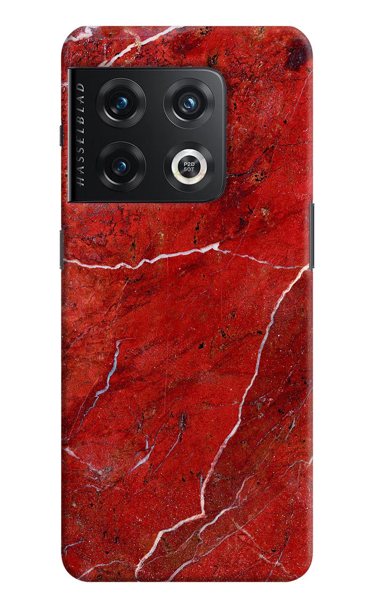 Red Marble Design OnePlus 10 Pro 5G Hard Case Back Cover by Casekaro