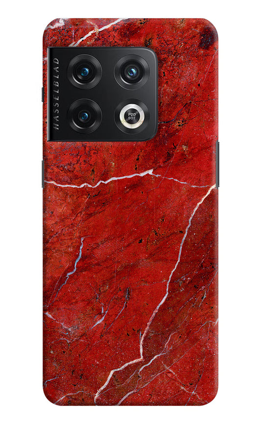 Red Marble Design OnePlus 10 Pro 5G Hard Case Back Cover by Casekaro