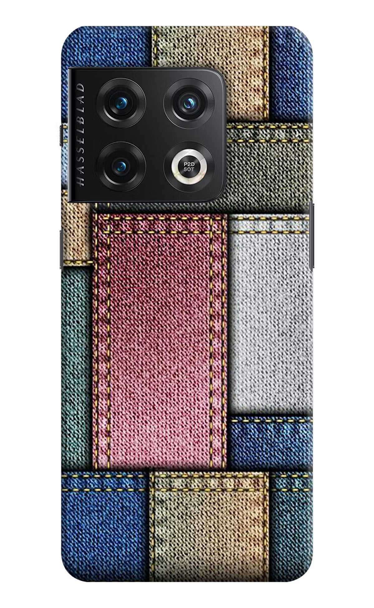 Multicolor Jeans OnePlus 10 Pro 5G Hard Case Back Cover by Casekaro