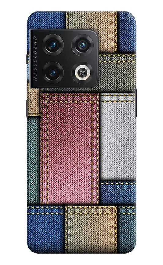 Multicolor Jeans OnePlus 10 Pro 5G Hard Case Back Cover by Casekaro