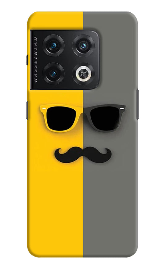 Sunglasses with Mustache OnePlus 10 Pro 5G Hard Case Back Cover by Casekaro